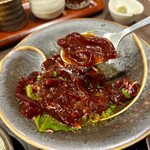 とり囲 - クジラユッケ。混ぜて食べて、、おかわりしました。