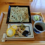 巴庵 - 蕎麦と季節の野菜盛り合わせ