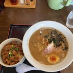 Misoden - 煮干しみそラーメン　ミニチャーシュー丼
