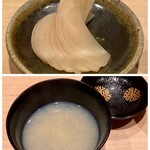 鮨 はしもと - ガリとシジミ汁