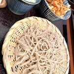 蕎麦うえ田 - 二八そば(ざる)+桜海老小丼　¥1600(税込)