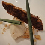 鮨あんりえるるかん - ランチのコース「色」のデザート（栗のアイスクリーム）