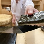 日本橋蛎殻町 すぎた - 帆立の磯辺焼き