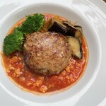 飛行船スタイル 南條 - 鶏そぼろのトマトソースハンバーグ