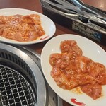 焼肉冷麺やまなか家 - コブクロみそ味　550円　ホルモンみそ味　462円