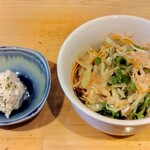 うみからそらへ - 小鉢(ポテサラ)とサラダ