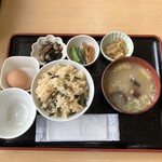 ふるさと - 山菜ご飯ときのこ汁セット  たまご単品追加