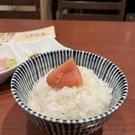 酒肴場 屯 - ご飯には明太子ON