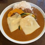 Torotoro Kare Masa - チーズのせ揚げかぼちゃのエビカレー（1150円）