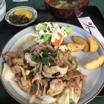 茶豆蘭 - 生姜焼きのプレートのアップ