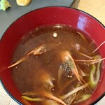 とんかつ 久 - 天使の海老の味噌汁