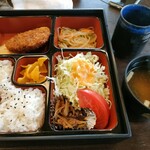 あみもと - 日替わりランチ　680円　シルバー西京焼き
