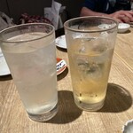 吟醸マグロ - あ　仕込み水のチェイサーも飲むσ(^_^;)