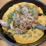 丸源ラーメン - もうちょいしてから、混ぜます。