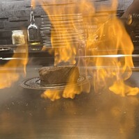 鉄板焼き あさひ - フランベ！！！！