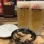 やきとり 奥義 - ビールとお通し