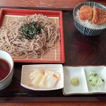 天地豊作 - ざるそばタレカツ小丼セット