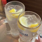 もつ焼き 勝利 - 自家製レモンサワー