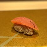 横浜 鮨 ふくじゅ - おまかせコース（9800円税込・サービス料別）／西洋わさび漬けのたらこ