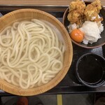 丸亀製麺 - 釜揚げ大とタル鶏天丼