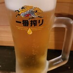 火場忠 - お酒①サントリープレミアム・モルツ【中】(生ビール、サントリー)(税込500円)