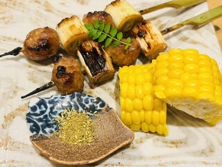 Fukutei - 鴨つくね串焼き