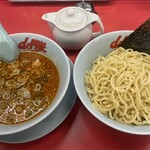 山岡家 - 辛味噌つけ麺（中盛り）1090円！