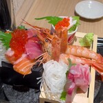 旨い海鮮と揚げたて天ぷら ニューツルマツ - 箱盛り御膳