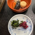 依山楼岩崎 - 田舎風　炊合せ　　　　　　　　　　　　　　　　　　香の物　広島菜　柴漬け