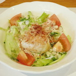 ワインハウス サノヤ - 料理写真:パスタランチ<\1,050>（豆腐サラダ、2013年9月）