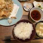 もり田 - 海老と野菜かき揚膳　1400円