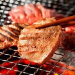 Charcoal-grilled thick-sliced wagyu beef tongue