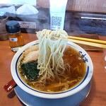 Sampoutei - 煮干し醤油らーめん並　麺　2023-10-4