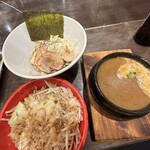 千極煮干 - つけ麺、茹で野菜