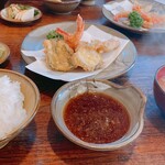 天ぷら 大樹 - 天麩羅定食　どーーん　　湯気がご馳走