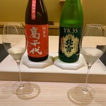 兄弟寿し - 高千代＋19辛口・北雪 純米大吟醸YK35