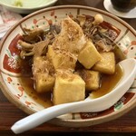 庄や - きのこと豆腐の揚げだし