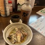 庄や - 日本酒大徳利の常温とお通し