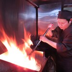 Providing the best charcoal grilled food. Momoyaki LIVE is always tense
