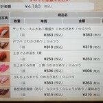 回転寿し トリトン - 注文履歴。