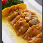 Young chicken with lemon sauce