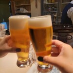 Yakitori To Unagi Hyoutan - 生ビールで乾杯
