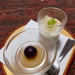 閑祥庵 禅紫 - イチヂクのコンポートと杏仁豆腐