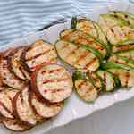 Grilled eggplant & zucchini plate