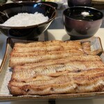 うなぎ 魚政 - 白焼きとご飯と肝吸い