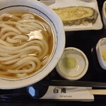 讃岐うどん 白庵 - あつあつ(並)とナス天