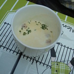 ふら里茶屋 - ハンバーグ定食のスープ