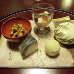 うかい竹亭 - 前菜（取り分け後）