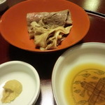 うかい竹亭 - すき鍋（取り分け後）サーロインとマイタケ