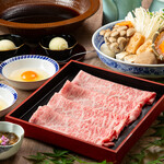Japanese black beef sukiyaki hotpot